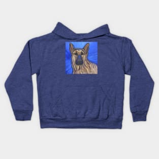 German Shepherd Abstract Kids Hoodie